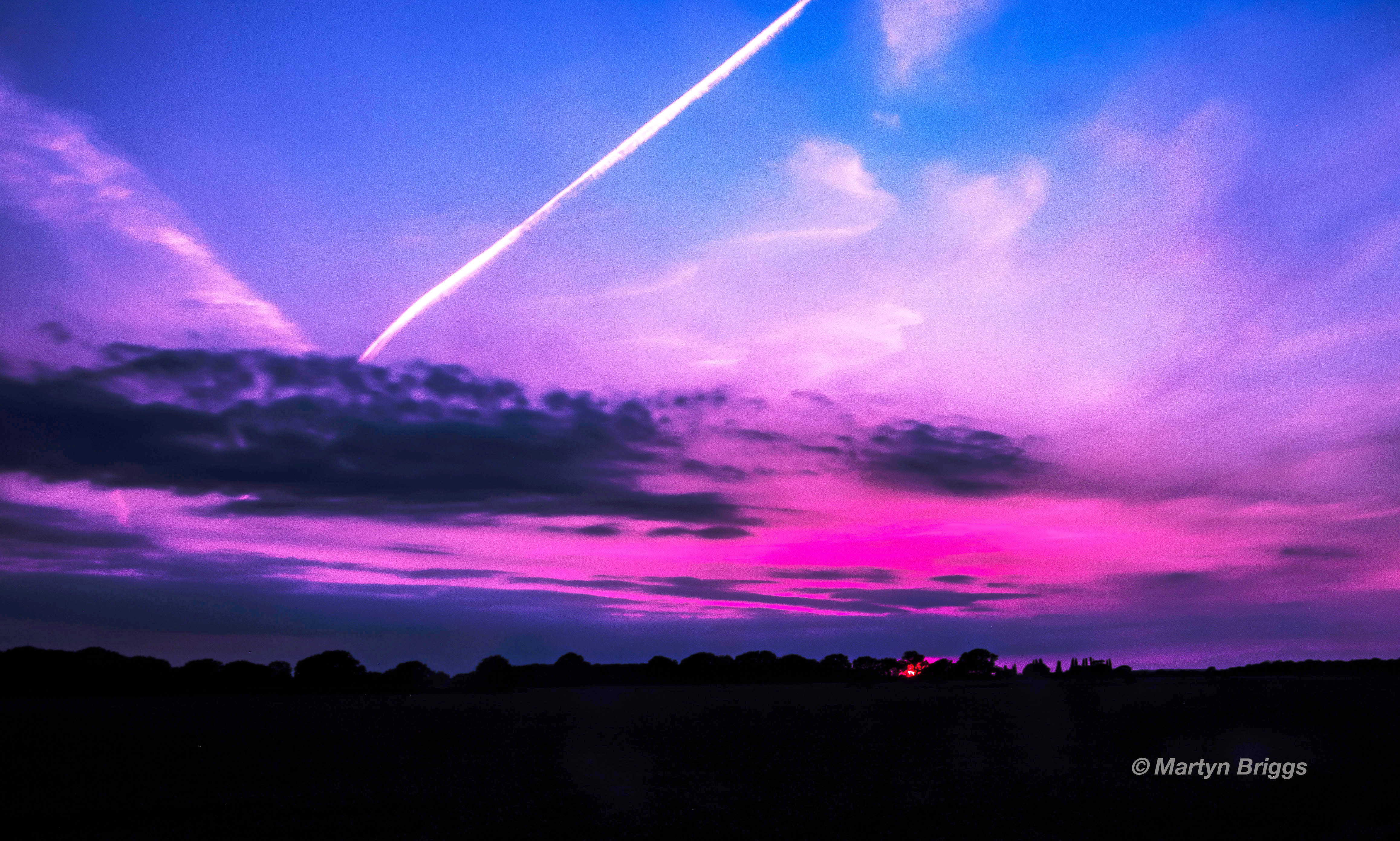 Martyn Briggs Criol Road Shdx Sunset Vapourtrail 03 For Print